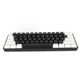 Colorful Mechanical Keyboard, 61 Key Gaming Mechanical Keyboard Comfortable Wired for Study (White Black)